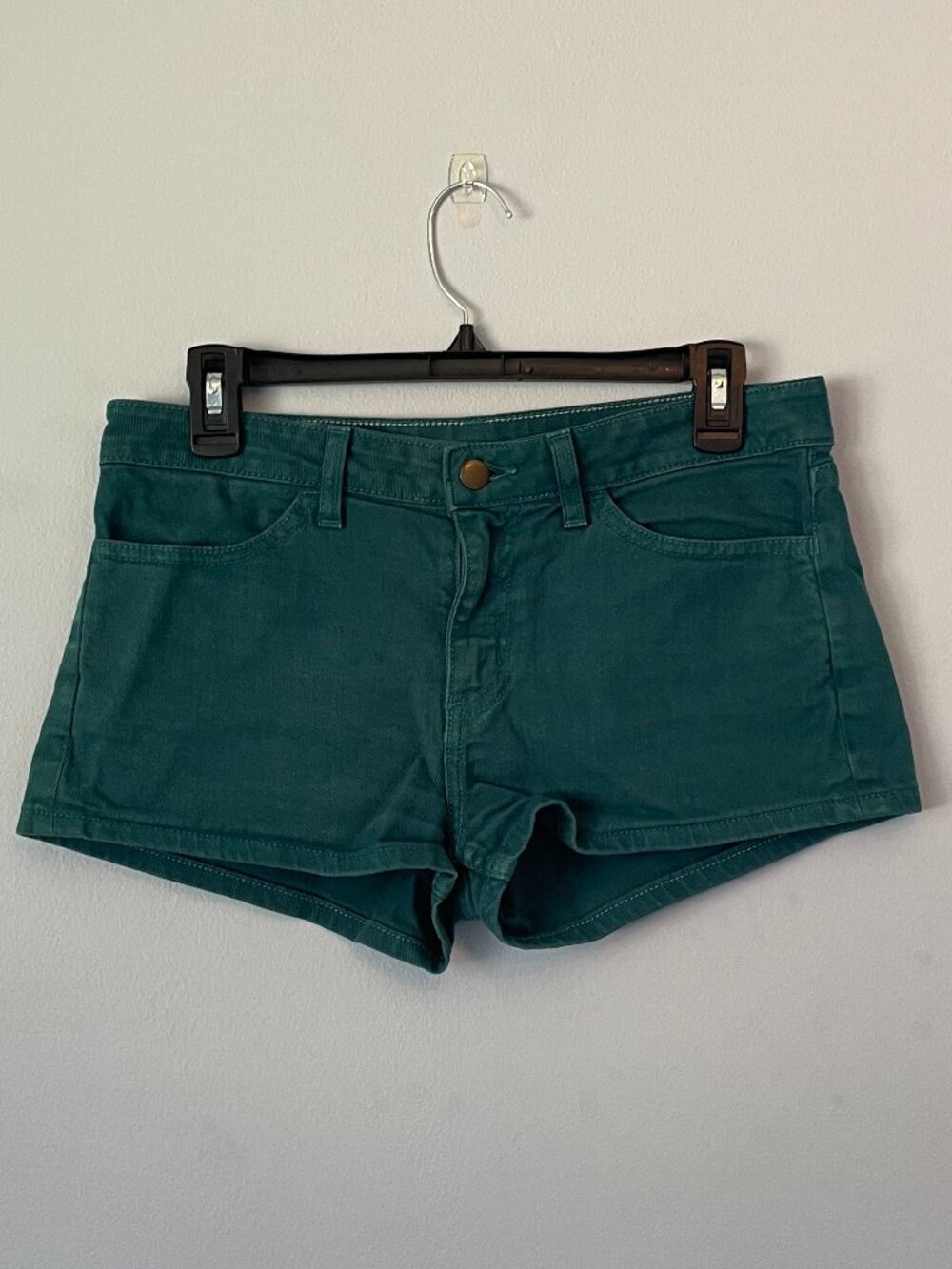 Teal Denim Shorts by American Apparel